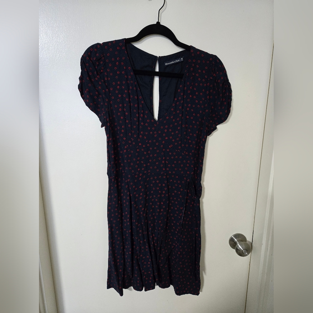 Navy Floral Dress